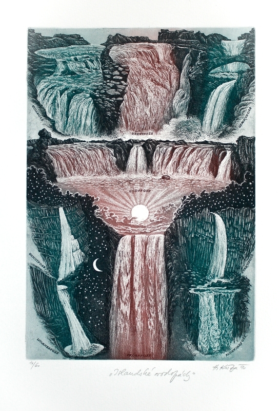 Kisza Herbert - Islandské vodopády  - Print