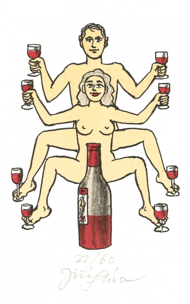 Slíva Jiří - Ruce nohy vína  - Grafika