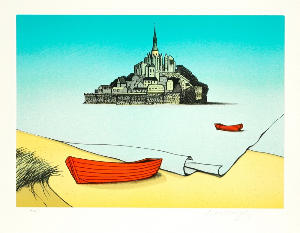 Velčovský Josef - Příliv u Mont St. Michel  - Print