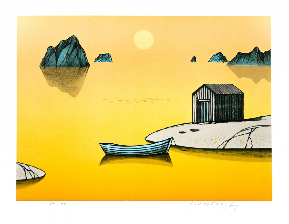 Velčovský Josef - Půlnoční slunce na Lofotských ostrovech  - Print